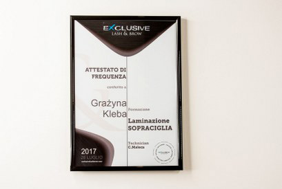 Grażyna Kleba - Certyfikat